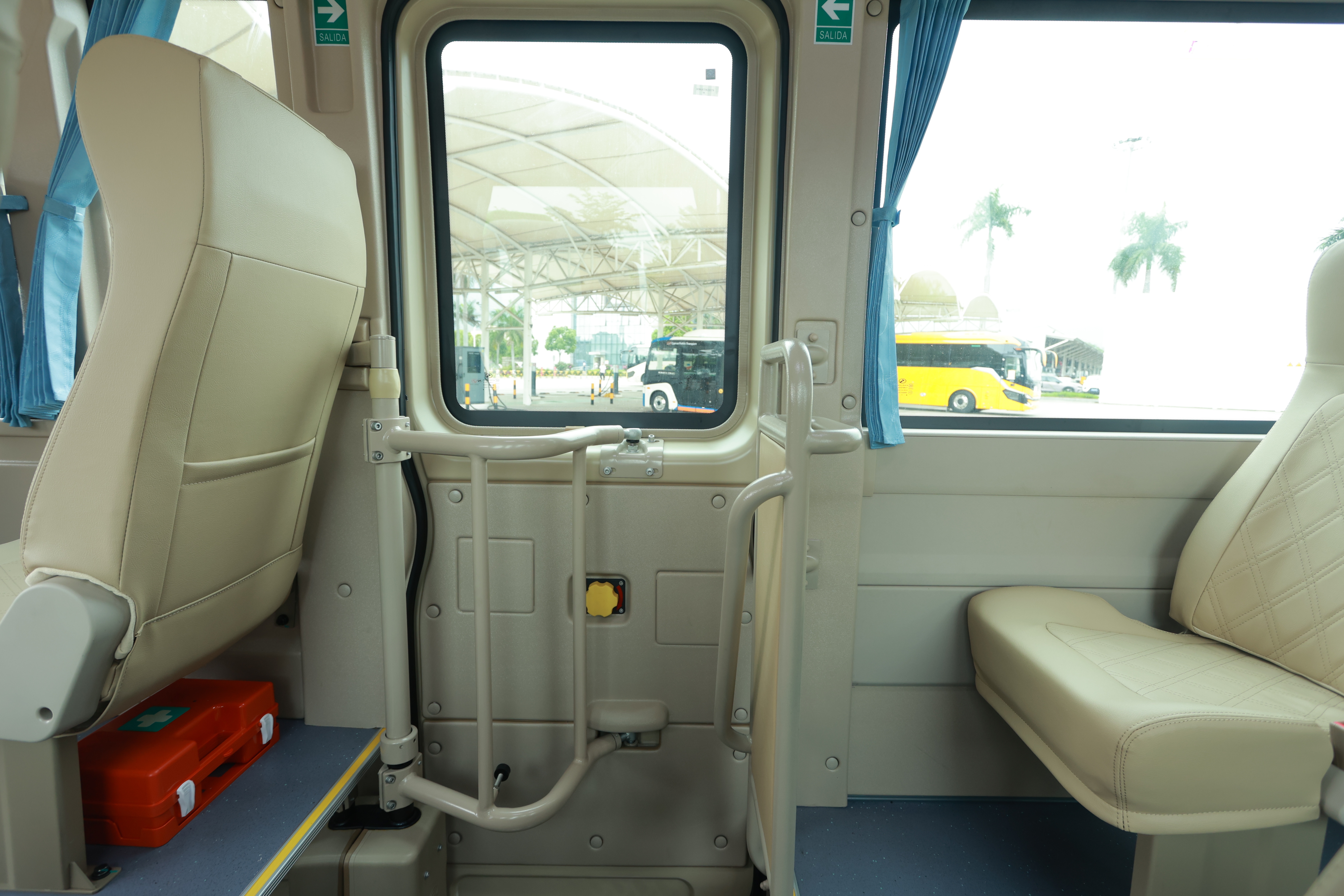 Staff Bus Storage Compartments