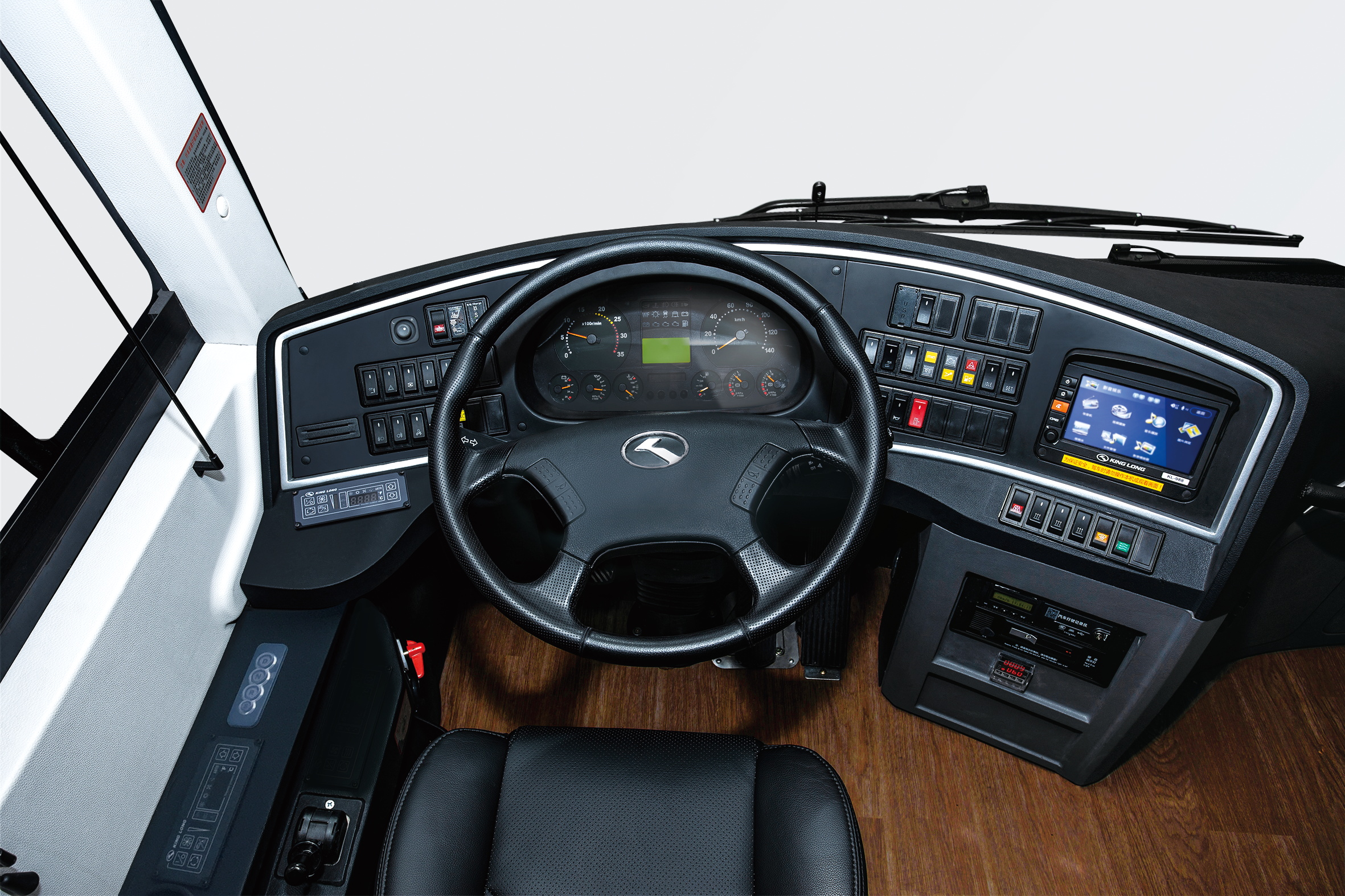 Interior of King Long Bus Driver Cabin