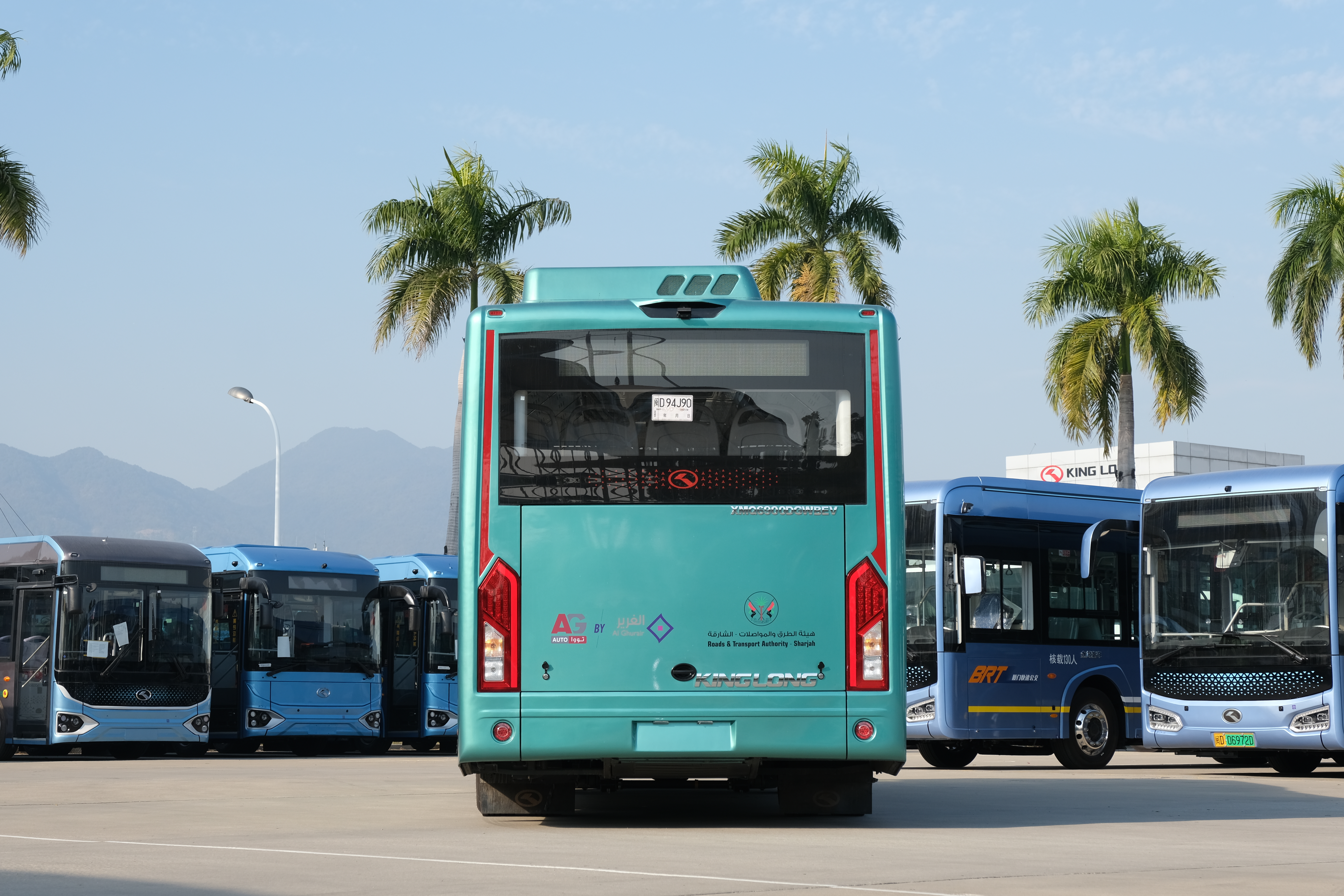 Front View of King Long bus Dubai