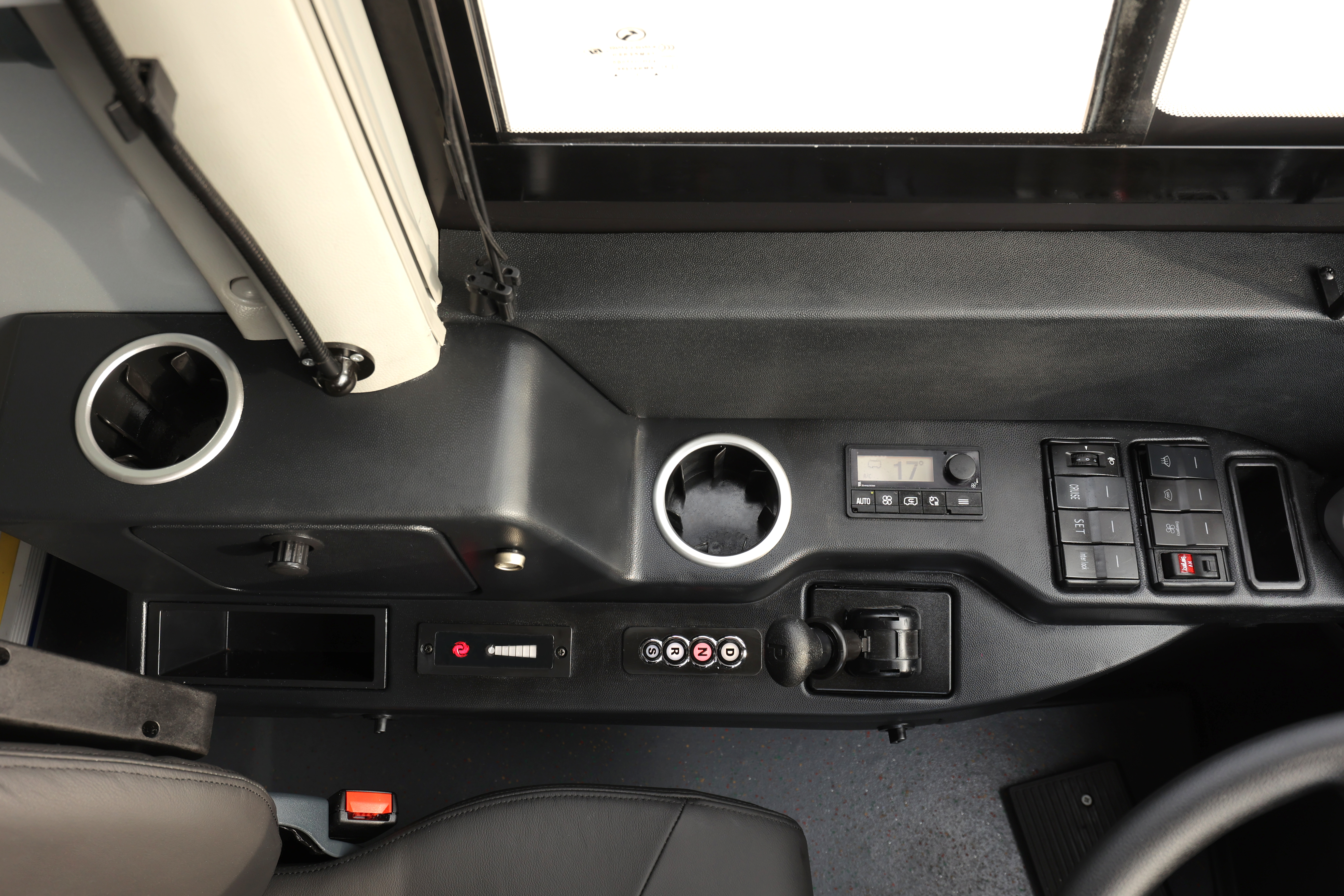Interior of King Long Bus Driver Cabin