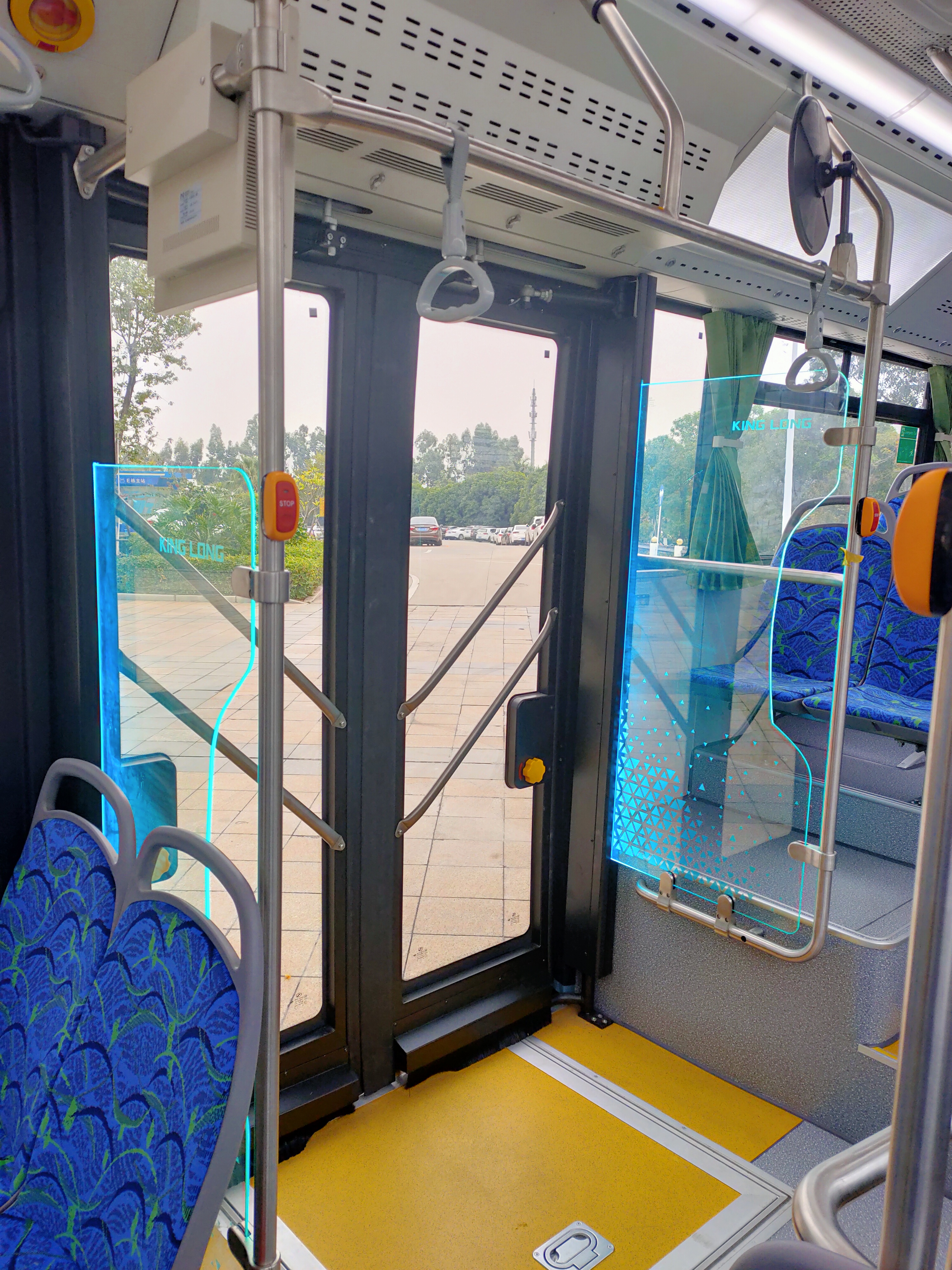 Interior of King Long Bus Driver Cabin