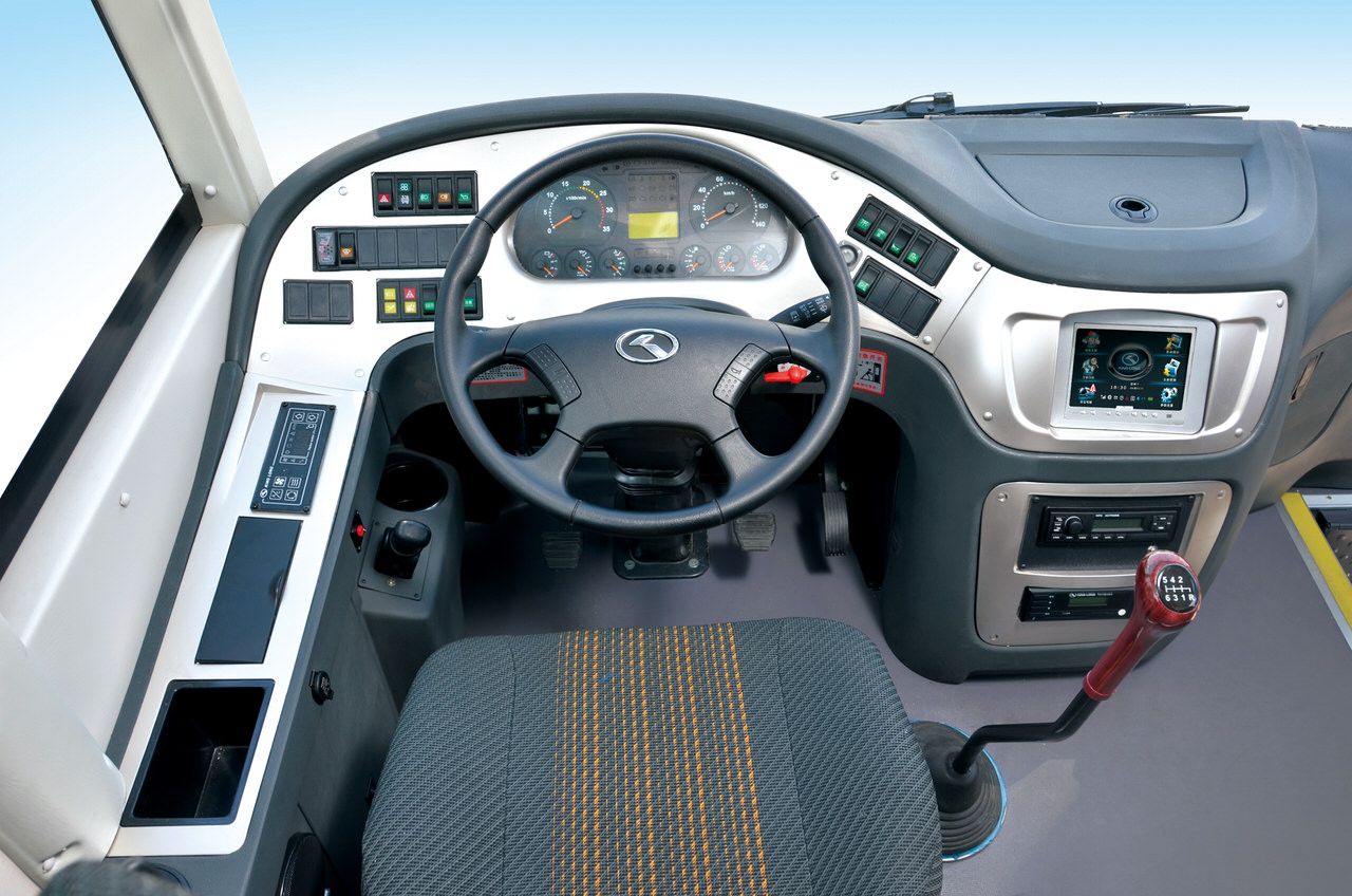 Interior of King Long Bus Driver Cabin