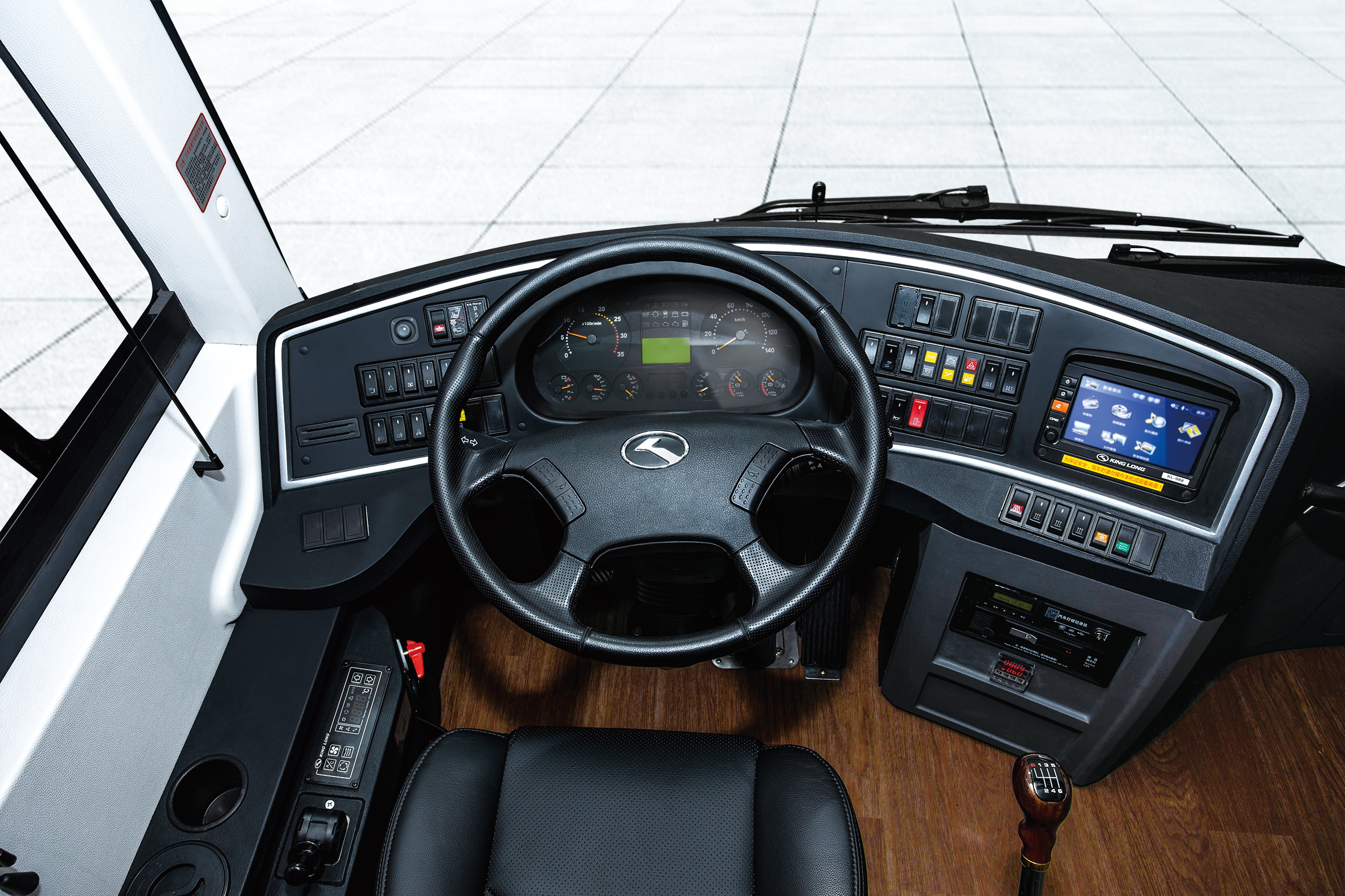 A Glimpse of Steering and Driving Seat of King Long Bus